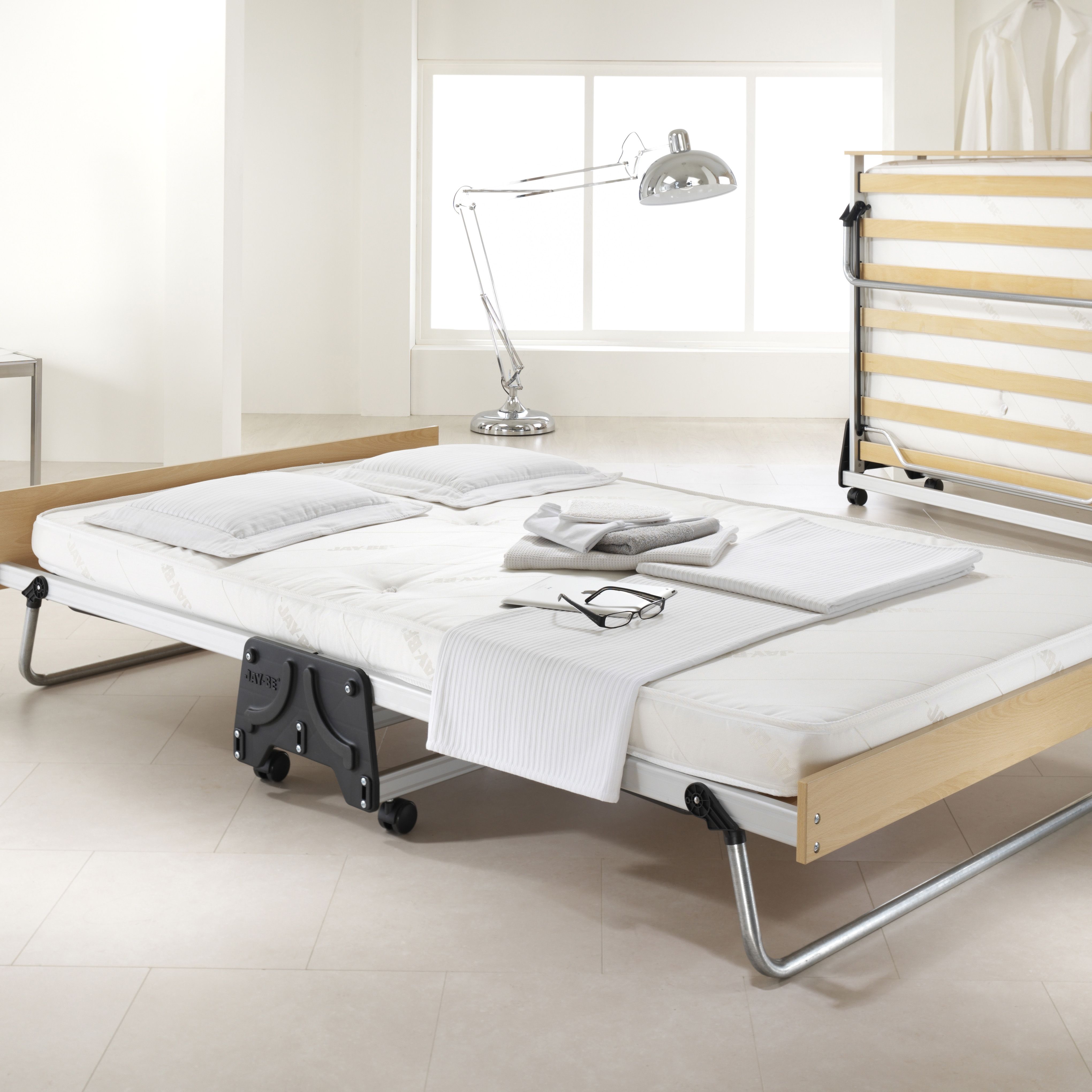 Jay Be J Bed Double Folding Rollaway Bed with Airflow mattress