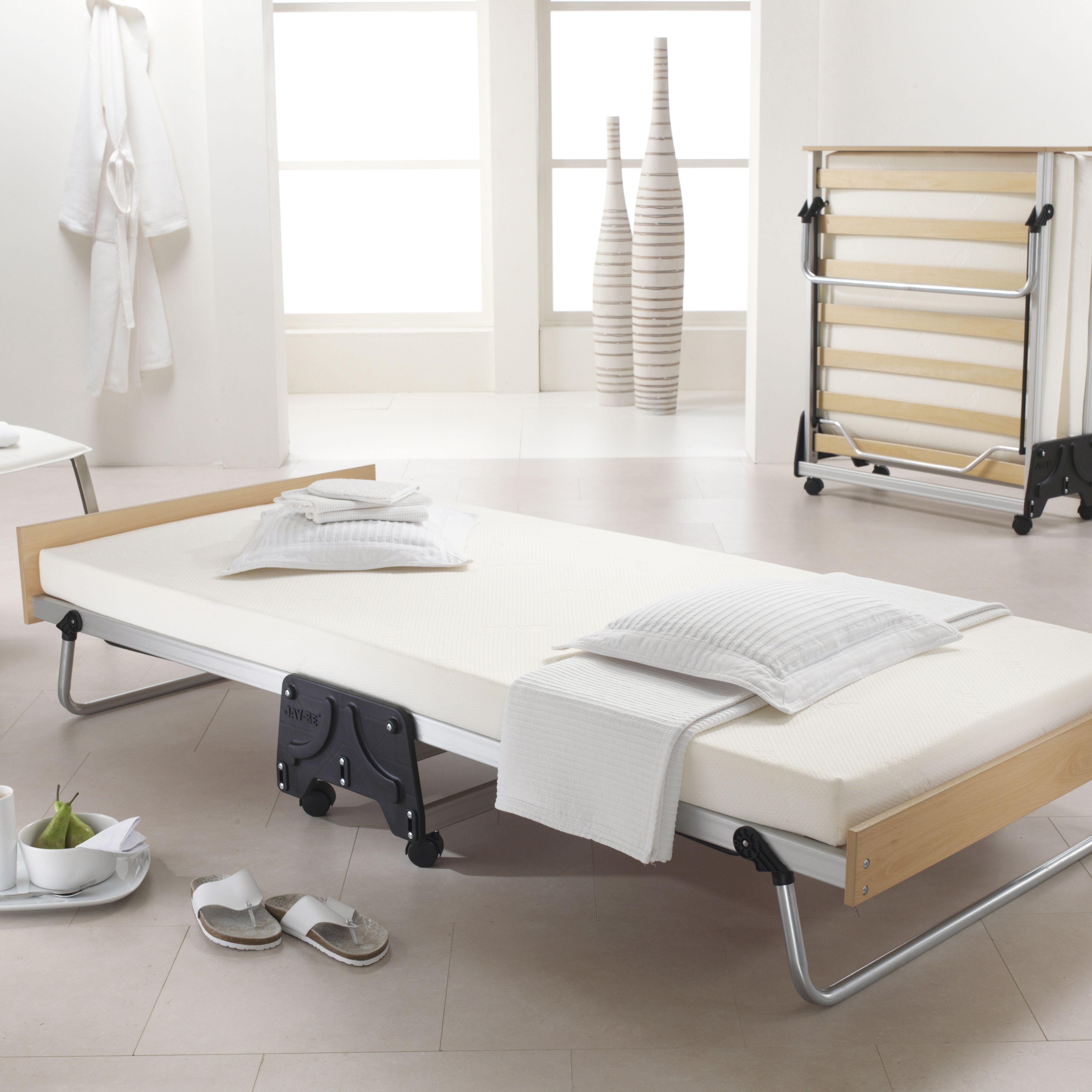 Jay-Be J-Bed Single Folding Rollaway Bed with Memory foam mattress