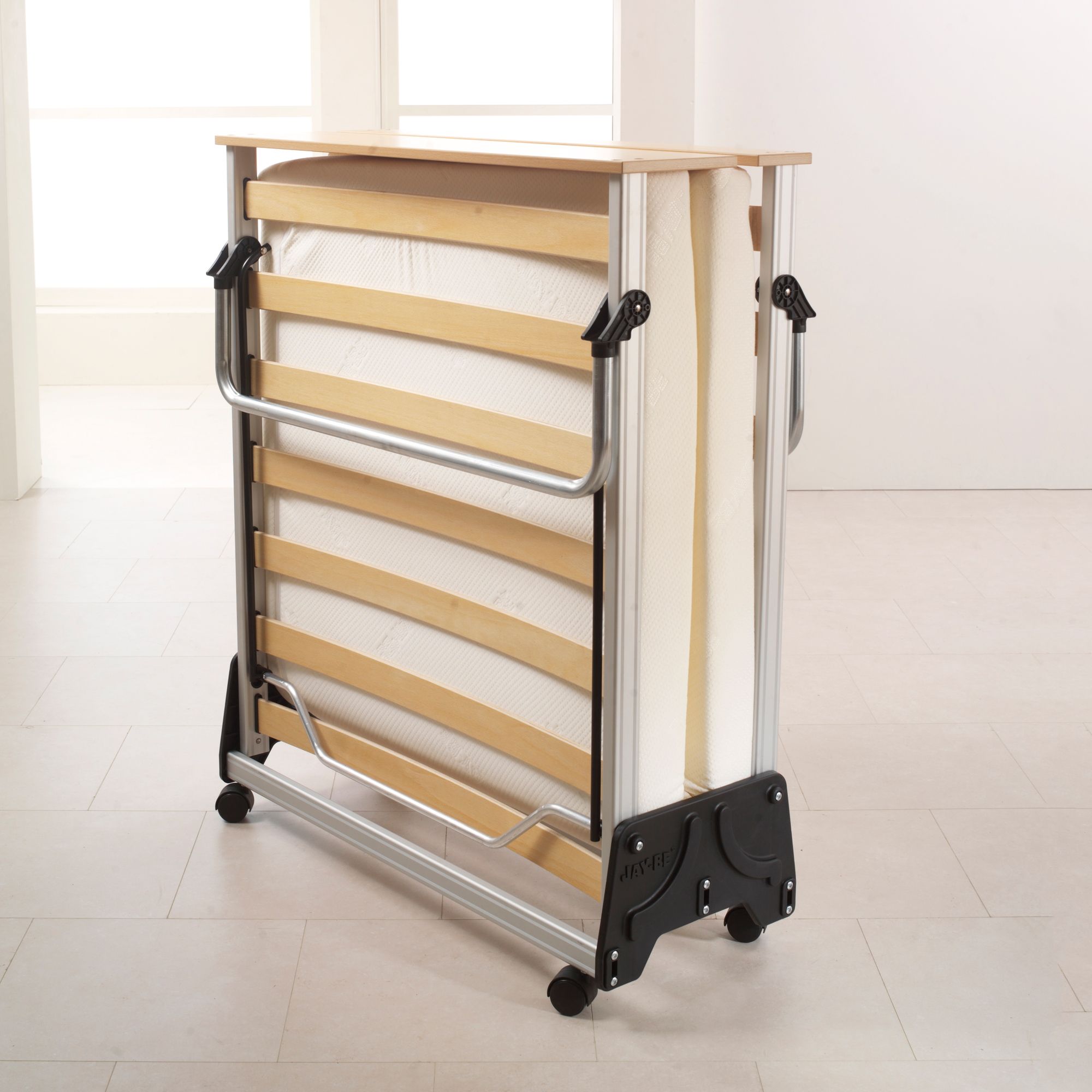 Jay-Be J-Bed Single Folding Rollaway Bed with Memory foam mattress