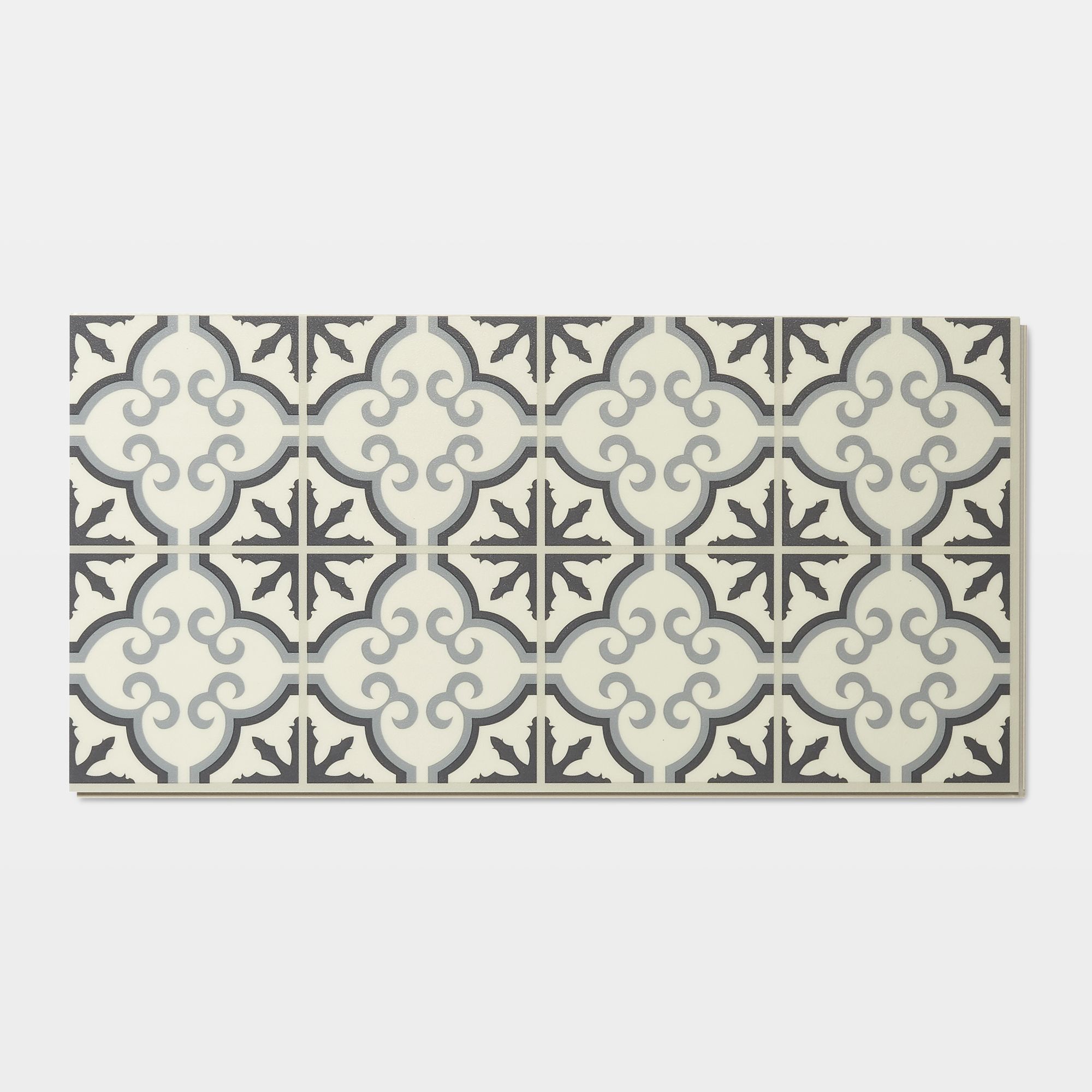 Jazy Beige & blue Mosaic effect Click vinyl Flooring Sample