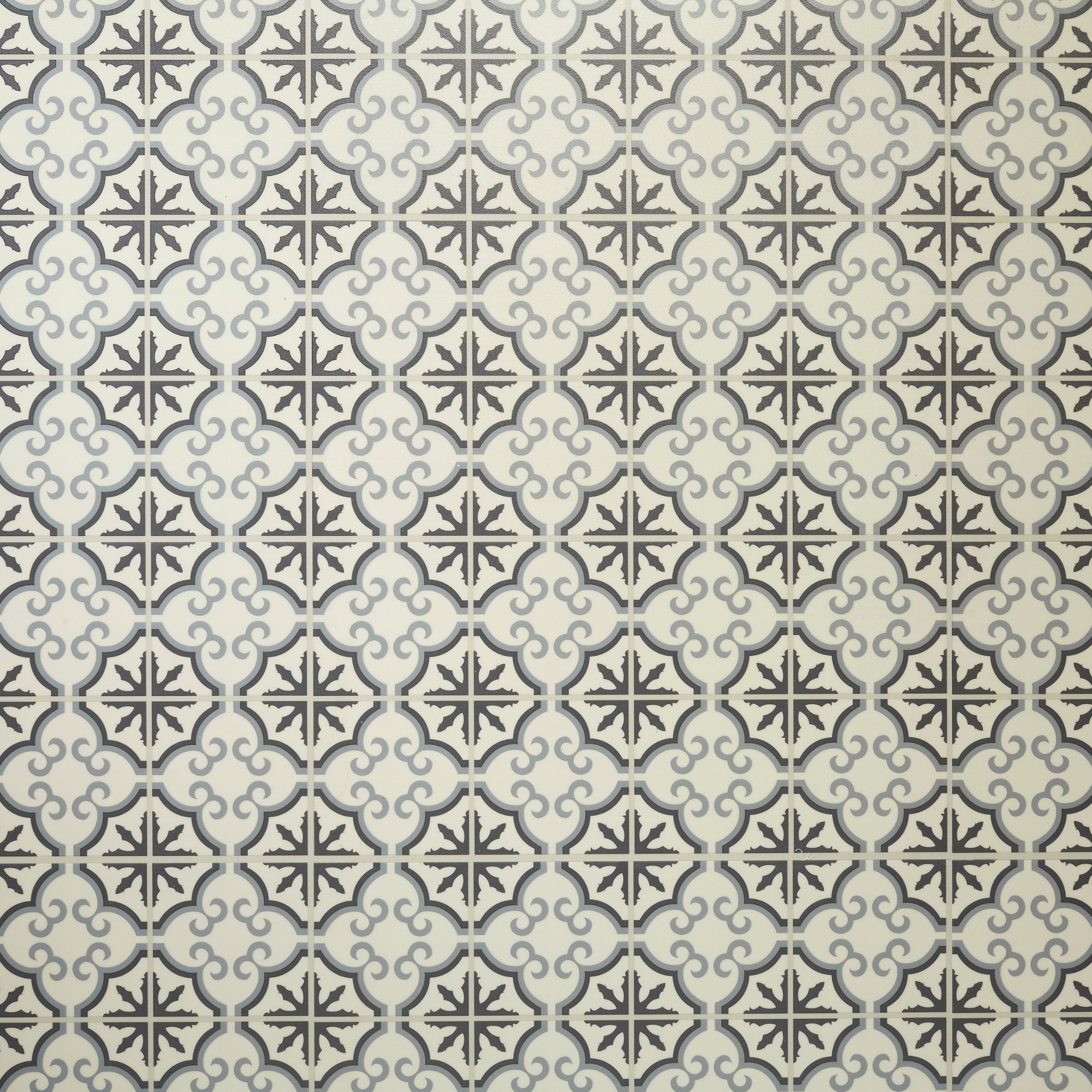 Jazy Beige & blue Mosaic effect Click vinyl Flooring Sample - 3