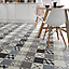 Jazy Beige & grey Mosaic effect Click vinyl Flooring Sample