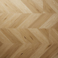 Jazy Brown Natural Wood effect Click fitting system Vinyl plank, Sample