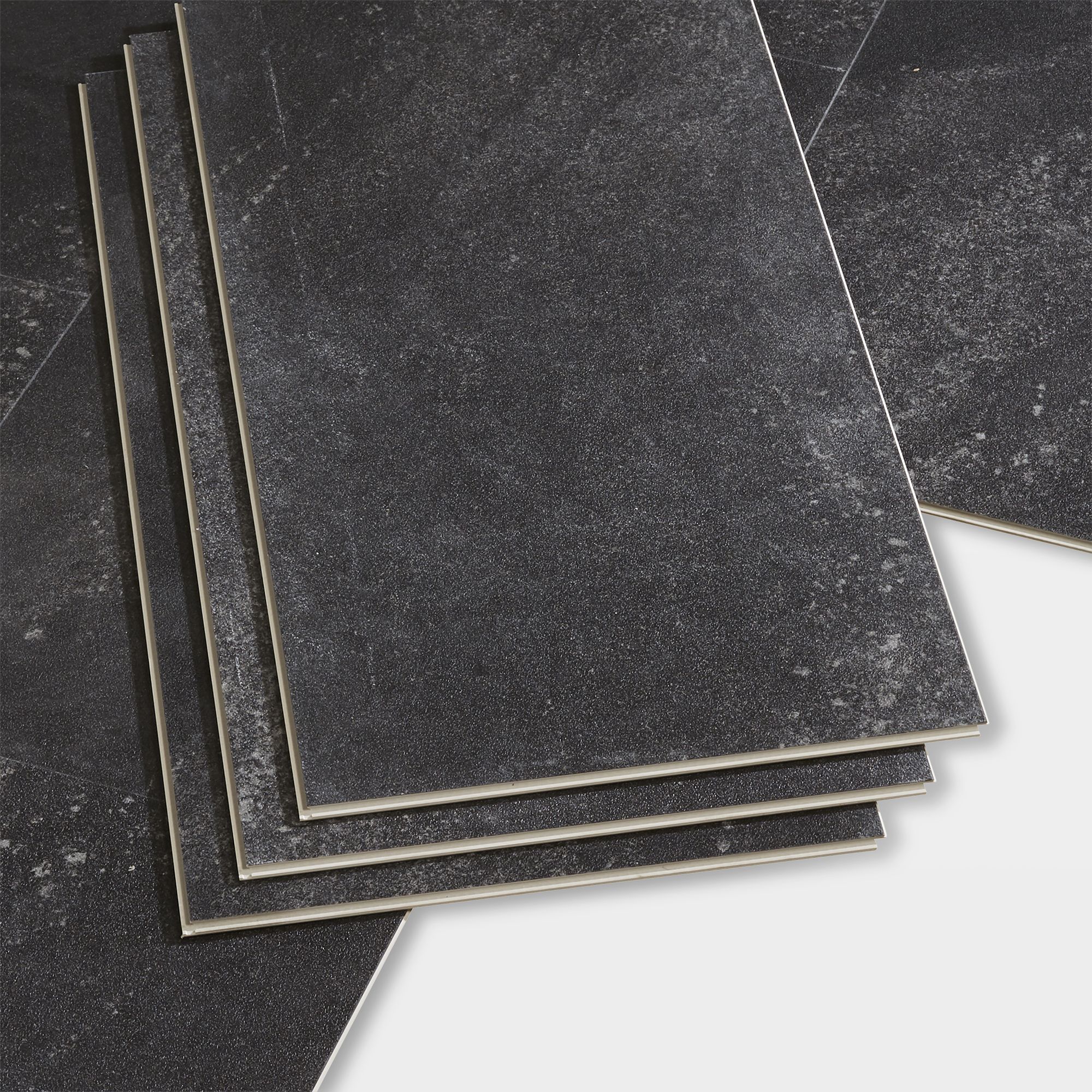 Jazy Charcoal Stone effect Tile Sample of 1
