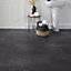 Jazy Charcoal Stone effect Tile Sample of 1