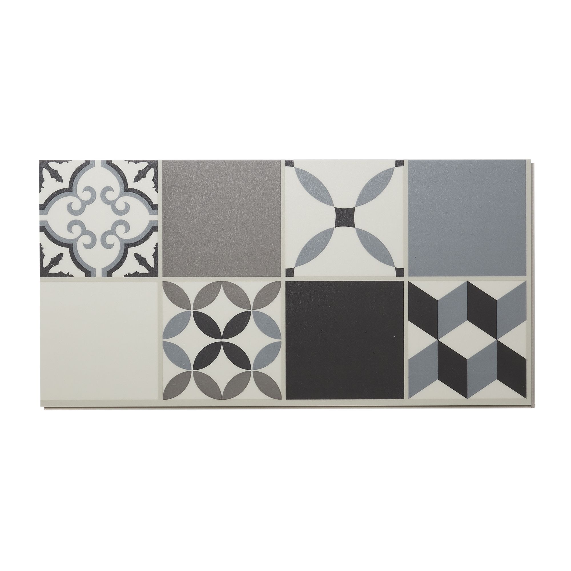 Jazy Grey Mosaic effect Luxury vinyl click Flooring Sample