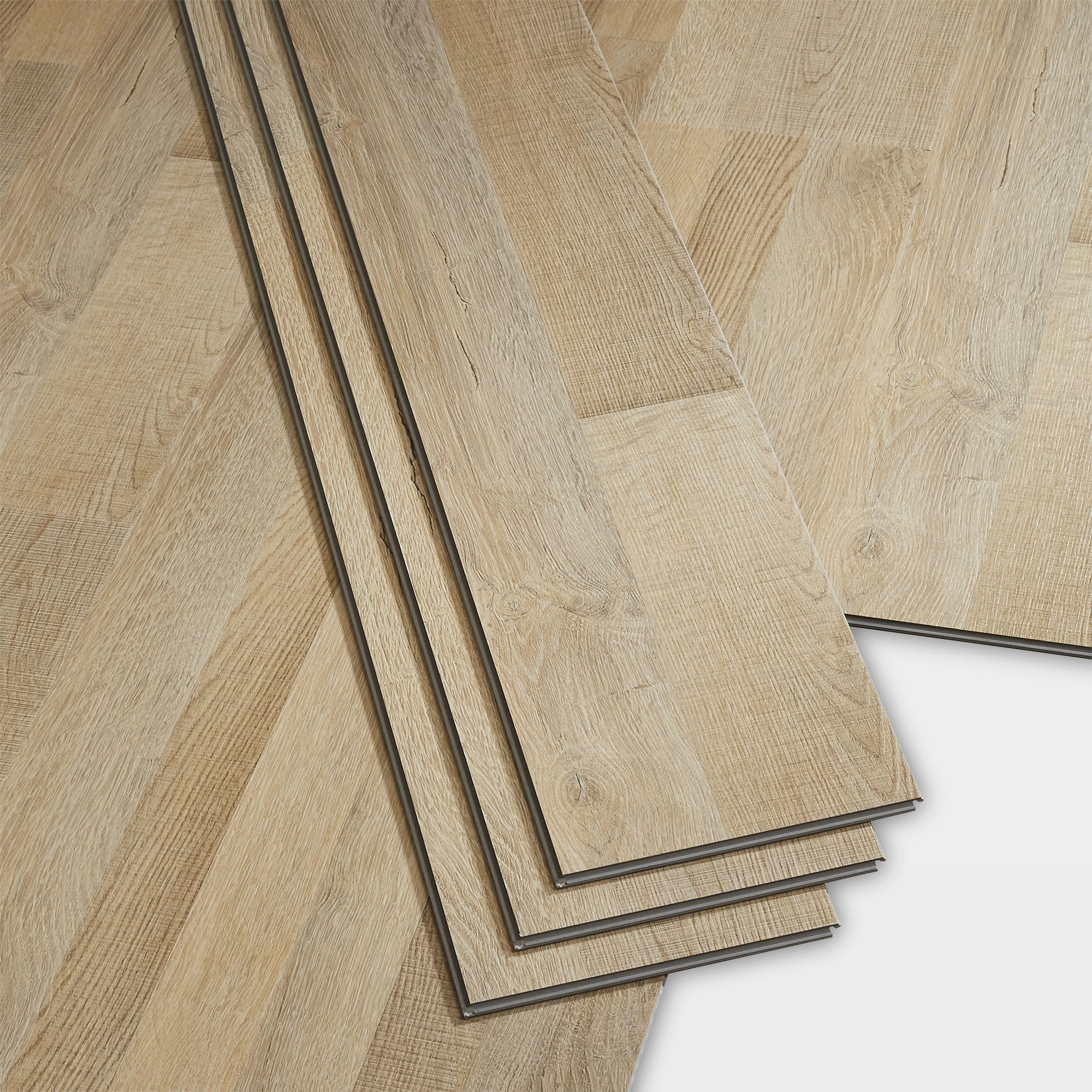 Jazy Light Wood effect Click vinyl Flooring Sample