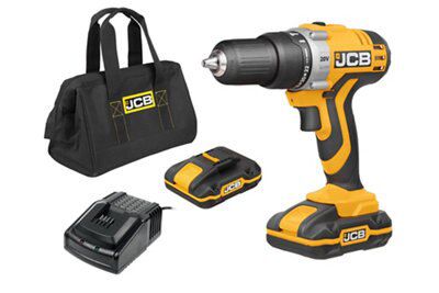 JCB 20V Li-ion Brushed Cordless Combi drill (2 x 1.5Ah) - JCB-CD20LI2.2