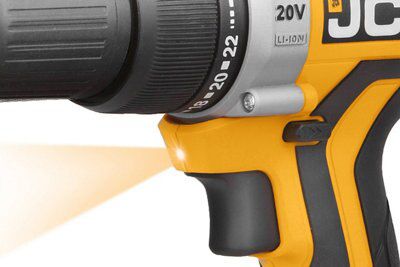 JCB 20V Li-ion Brushed Cordless Combi drill (2 x 1.5Ah) - JCB-CD20LI2.2