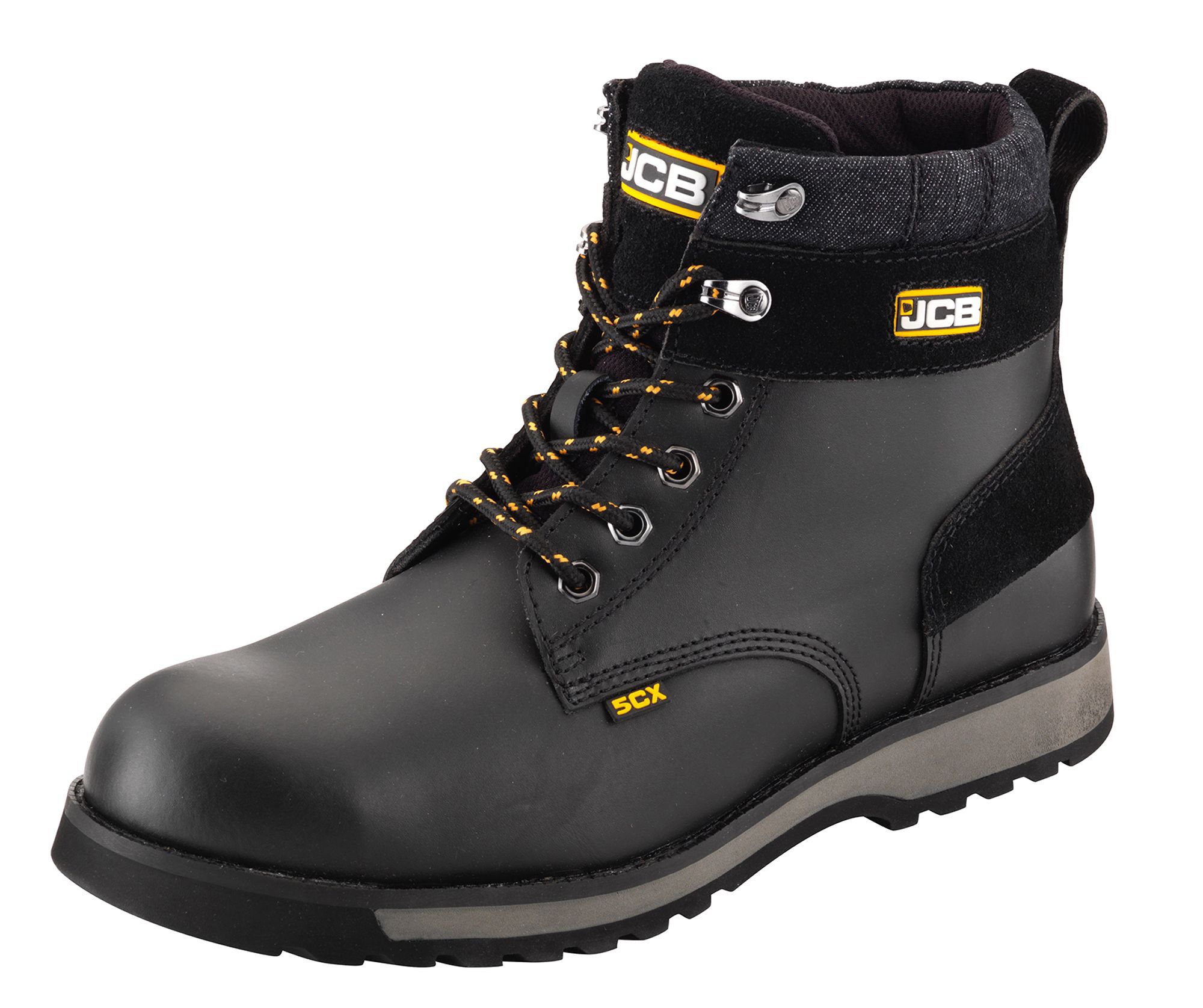 JCB 5CX Black Safety boots, Size 10