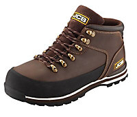 JCB Brown 3CX Hiker Non-safety boots, Size 6