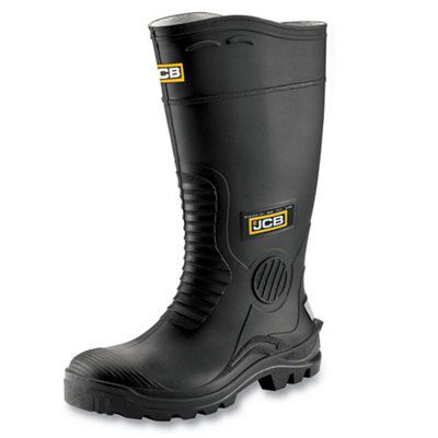 JCB Hydromaster Black Safety wellingtons, Size 9