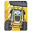JCB Yellow & black Tractor Fleece Blanket