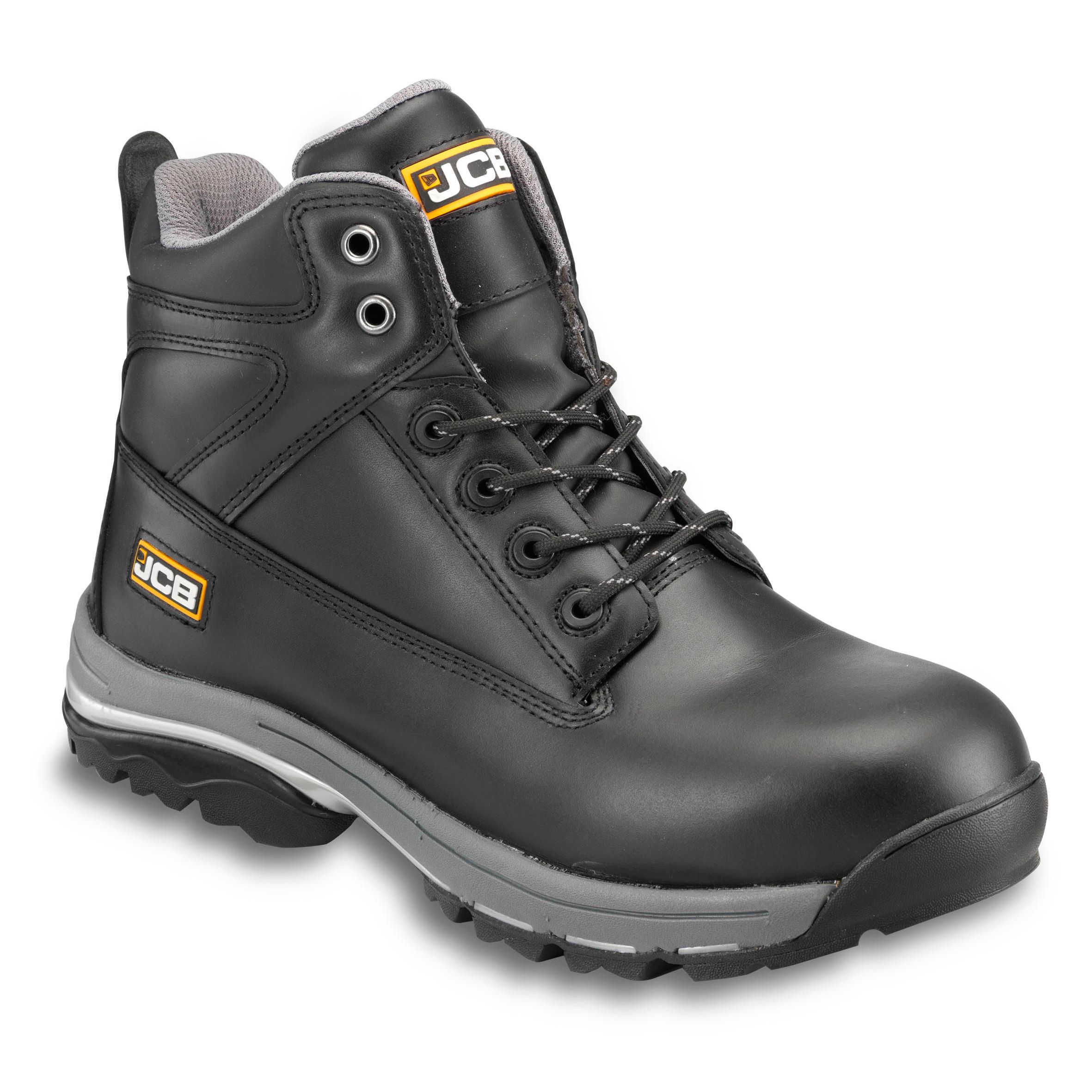 JCBWorkmaxBlackSafety boots, Size 10 | DIY at B&Q