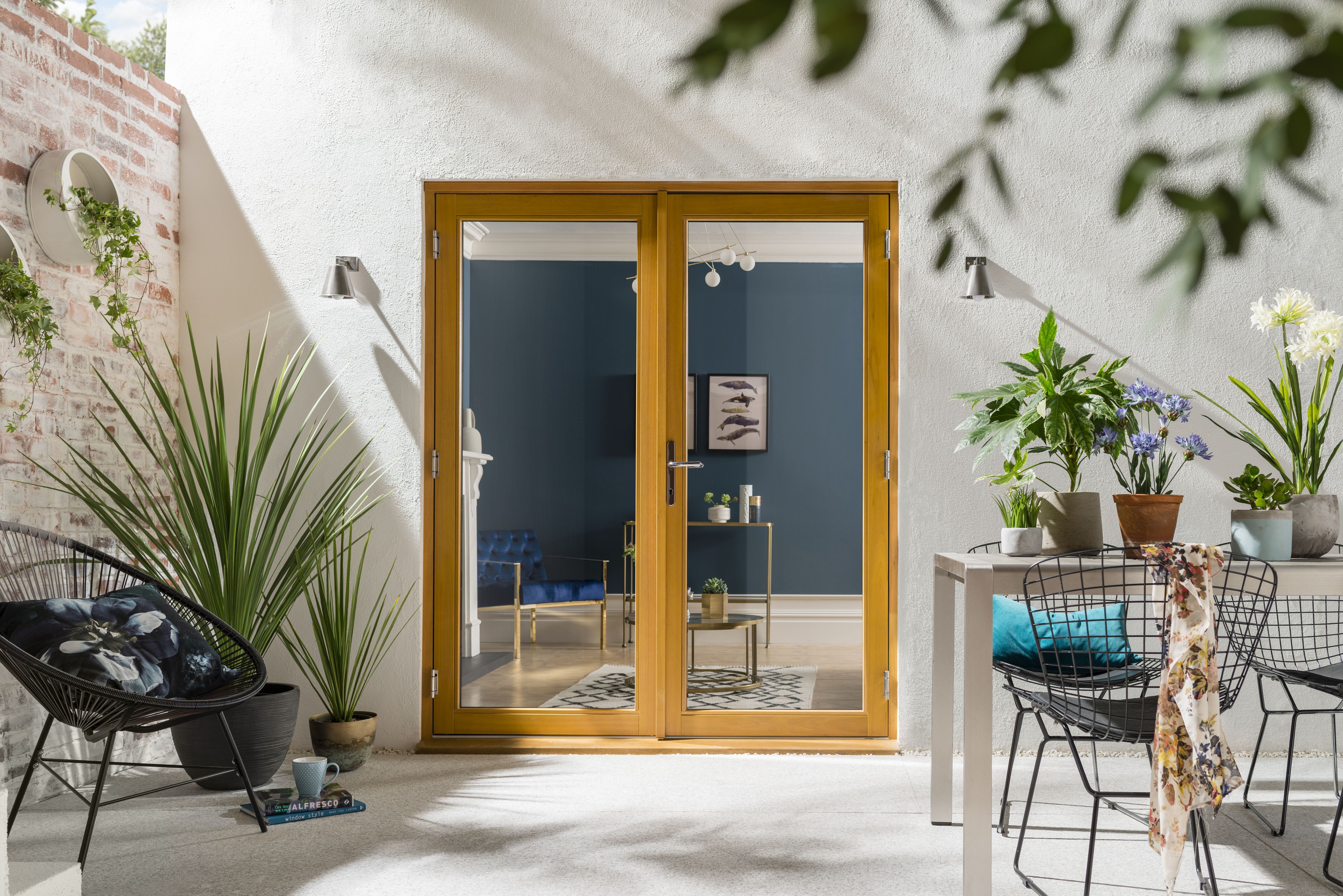 Jeld-Wen 1 Lite Glazed Hardwood External French Door set, (H)2094mm (W)1194mm