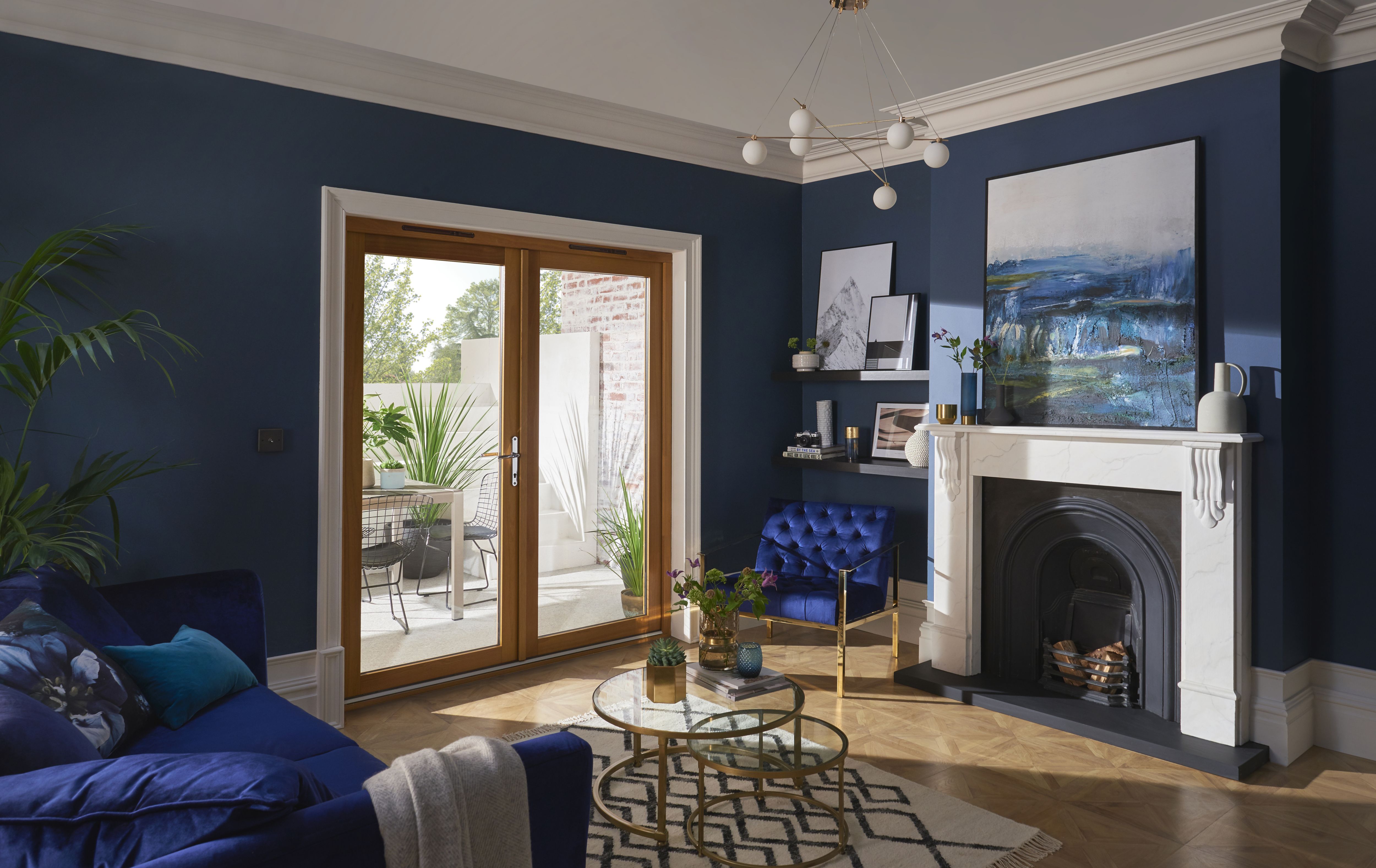 Jeld-Wen 1 Lite Glazed Hardwood External French Door set, (H)2094mm (W)1194mm