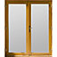 Jeld-Wen 1 Lite Glazed Hardwood External French Door set, (H)2094mm (W)1494mm