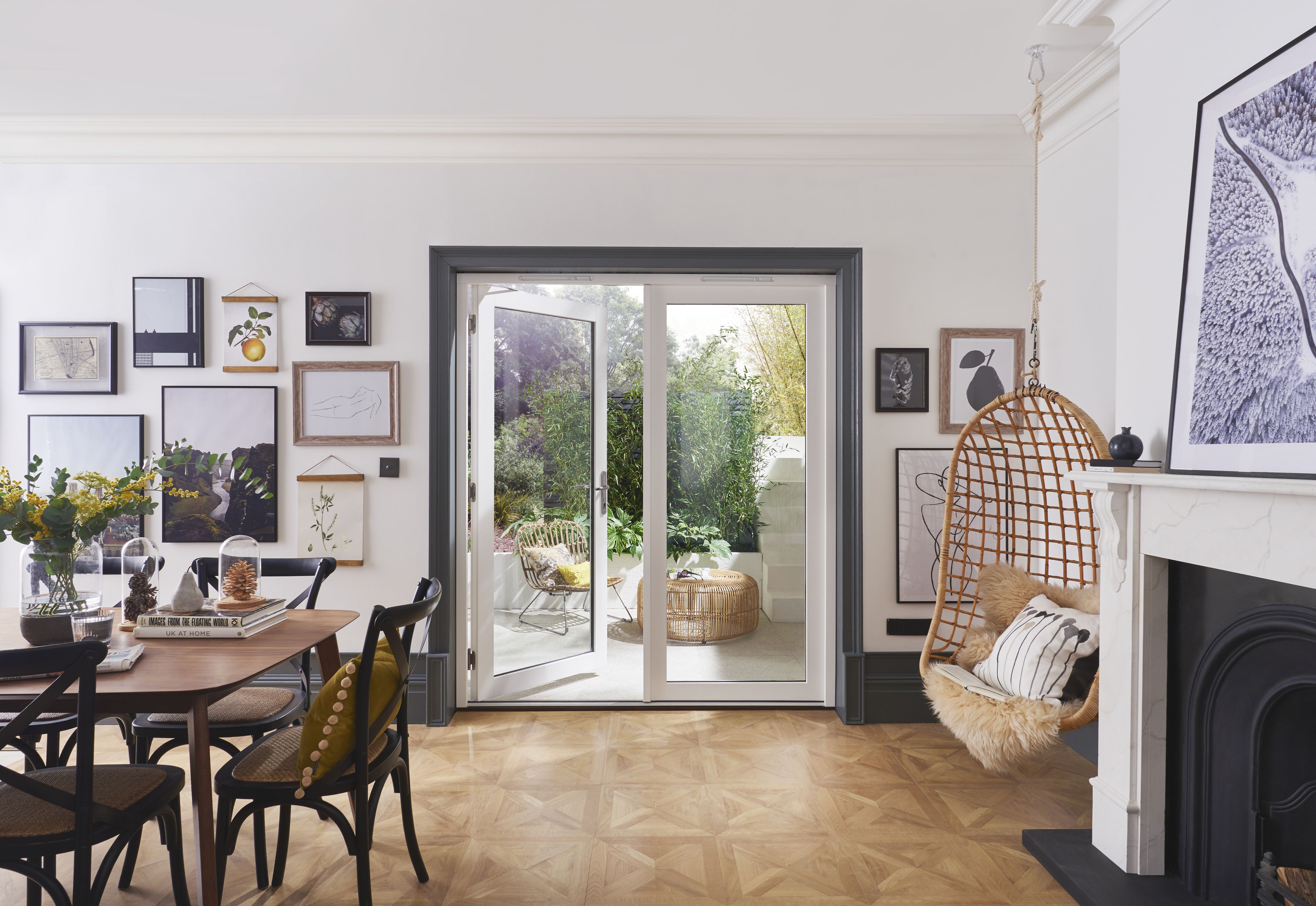 Jeld-Wen 1 Lite Glazed White Hardwood External French Door set, (H)2094mm (W)1494mm