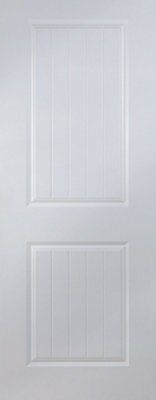 Jeld-Wen 2 panel Patterned Unglazed White Internal Door, (H)1981mm (W)686mm (T)35mm