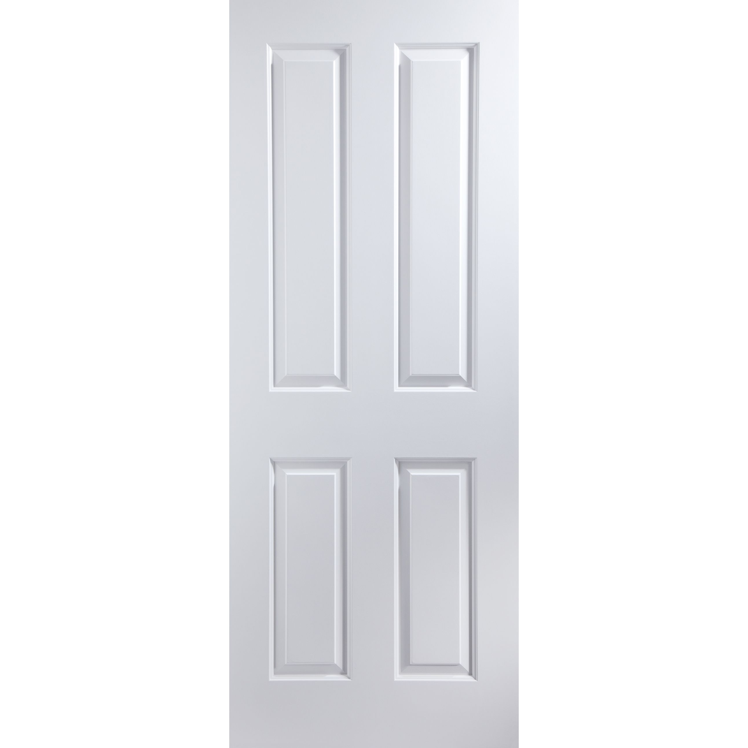 Jeld-Wen 4 panel Solid core Unglazed Contemporary White Internal Door, (H)1981mm (W)762mm (T)35mm