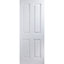 Jeld-Wen 4 panel Solid core Unglazed Contemporary White Internal Door, (H)1981mm (W)838mm (T)35mm