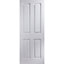 Jeld-Wen 4 panel Solid core Unglazed Contemporary White Woodgrain effect Internal Door, (H)1981mm (W)686mm (T)35mm
