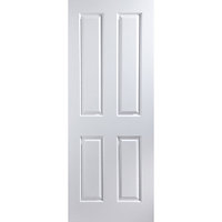 Jeld-Wen 4 panel Solid core Unglazed White Internal Door, (H)1981mm (W)610mm (T)35mm