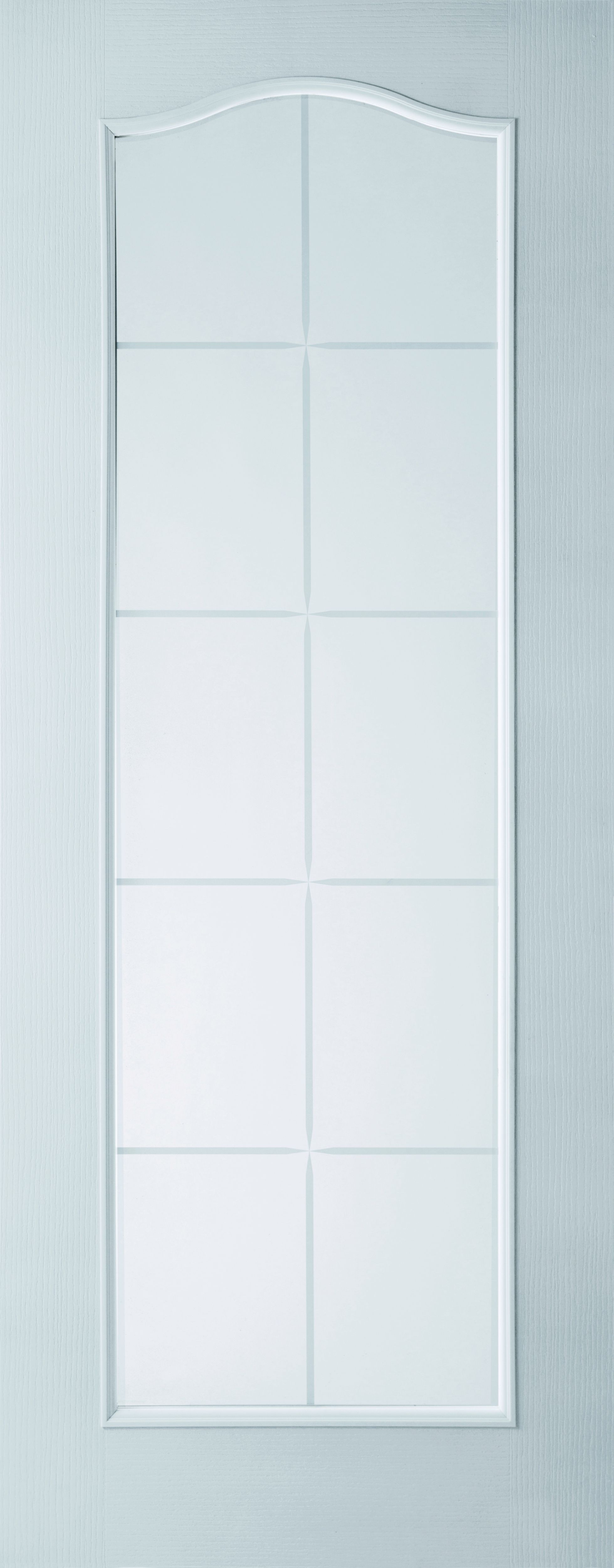 Jeld-Wen Arched 10 Lite Glazed White Internal Door, (H)1981mm (W)686mm (T)35mm