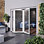 Jeld-Wen Bedgebury Clear Glazed White Hardwood Reversible External Folding Patio door, (H)2094mm (W)1794mm
