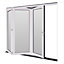 Jeld-Wen Bedgebury Clear Glazed White Hardwood Reversible External Folding Patio door, (H)2094mm (W)2394mm