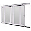 Jeld-Wen Bedgebury Clear Glazed White Hardwood Reversible External Folding Patio door, (H)2094mm (W)3594mm