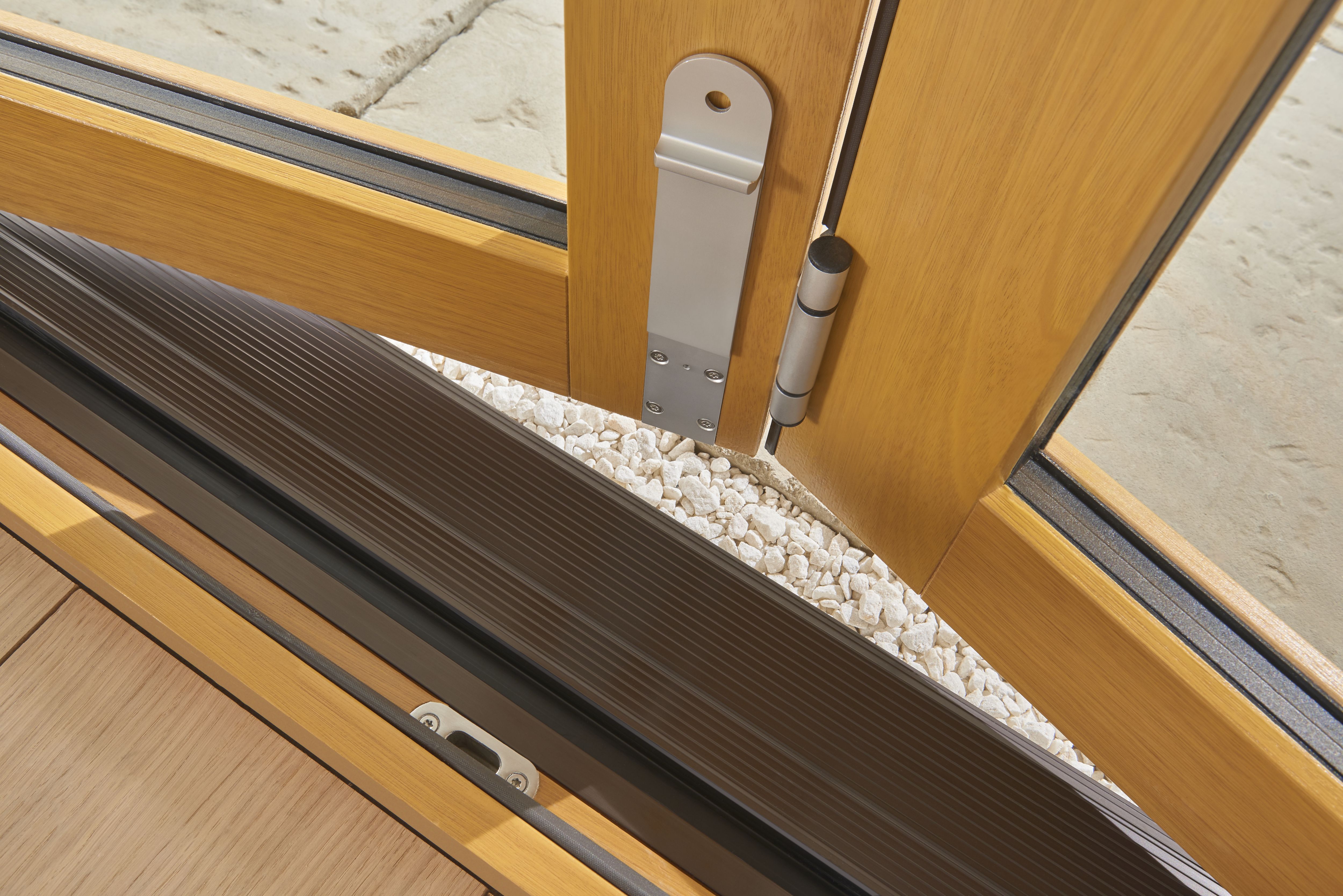 Jeld-Wen Clear Glazed Golden Oak External 3 Kinsley Folding Patio door, (H)2094mm (W)2394mm