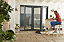 Jeld-Wen Clear Glazed Grey Hardwood External 3 Bedgebury Folding Patio door, (H)2094mm (W)3594mm