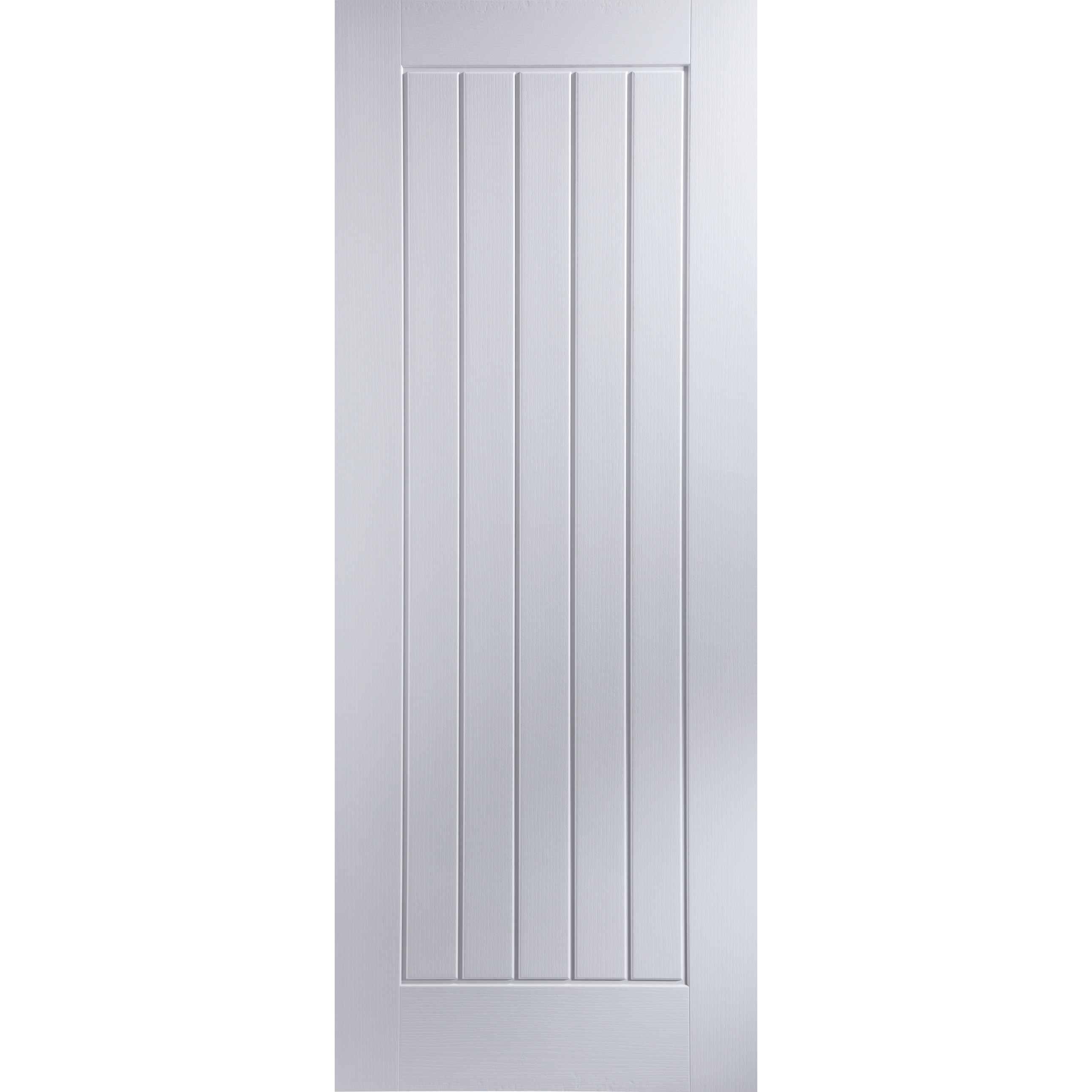 Jeld-Wen Cottage Solid core Unglazed Cottage White Woodgrain effect Internal Door, (H)1981mm (W)762mm (T)35mm