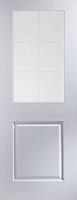 Jeld-Wen Painted smooth 2 panel 6 Lite Clear Glazed Contemporary White Internal Door, (H)1981mm (W)838mm (T)35mm