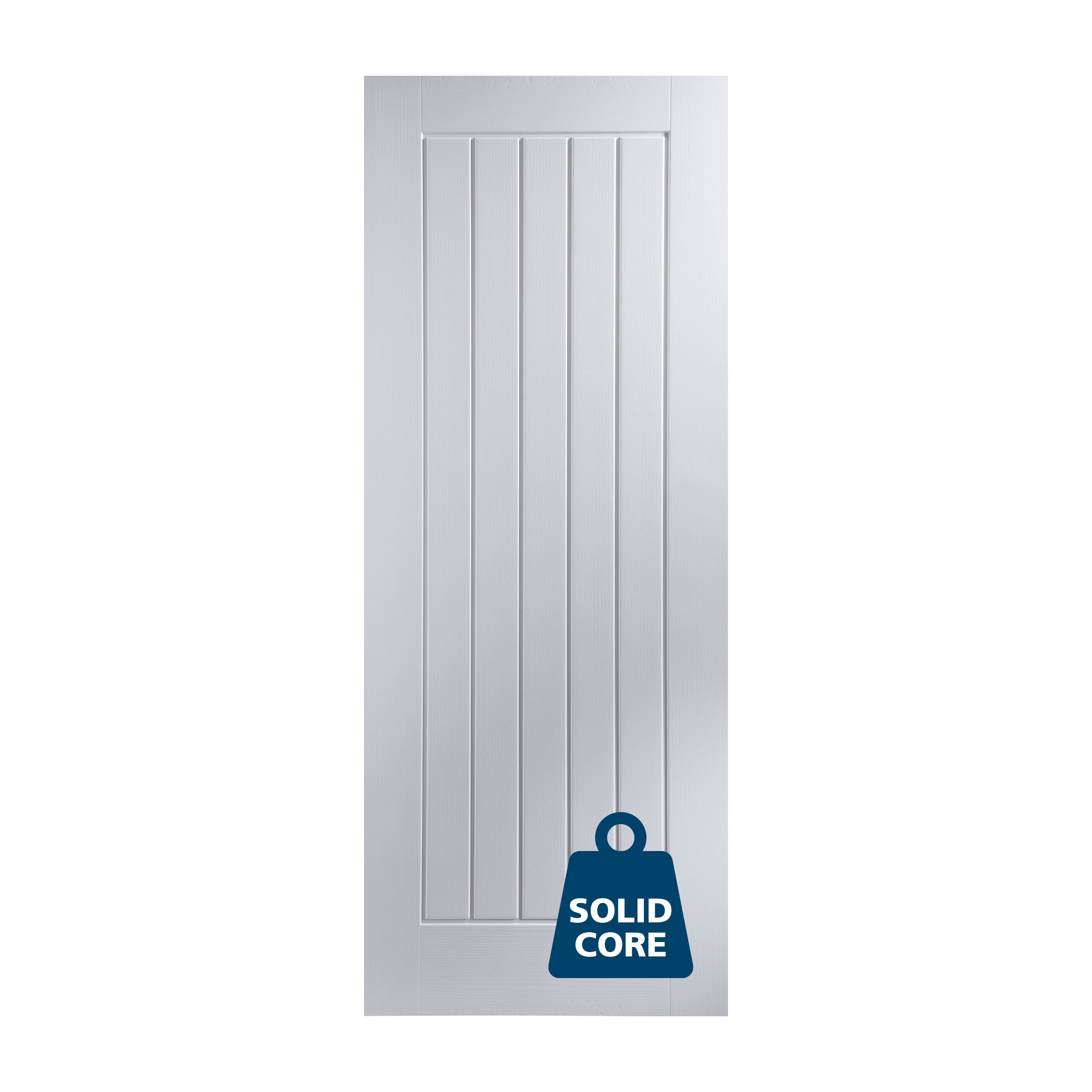 Jeld-Wen Unglazed Cottage White Woodgrain effect Internal Timber Door, (H)1981mm (W)838mm (T)35mm