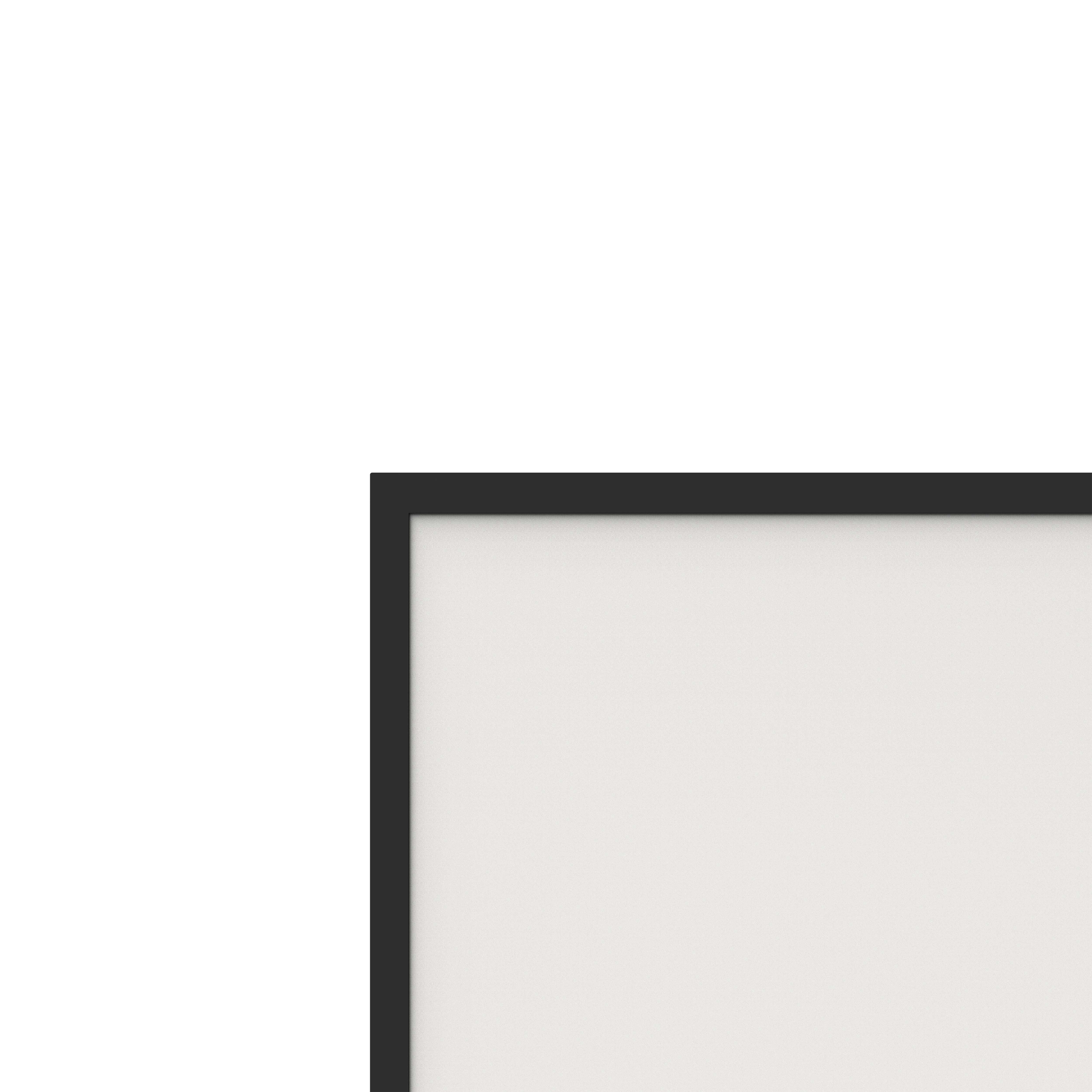 Jemison Matt Black Aluminium effect Square Neutral white LED Light panel L 595mm