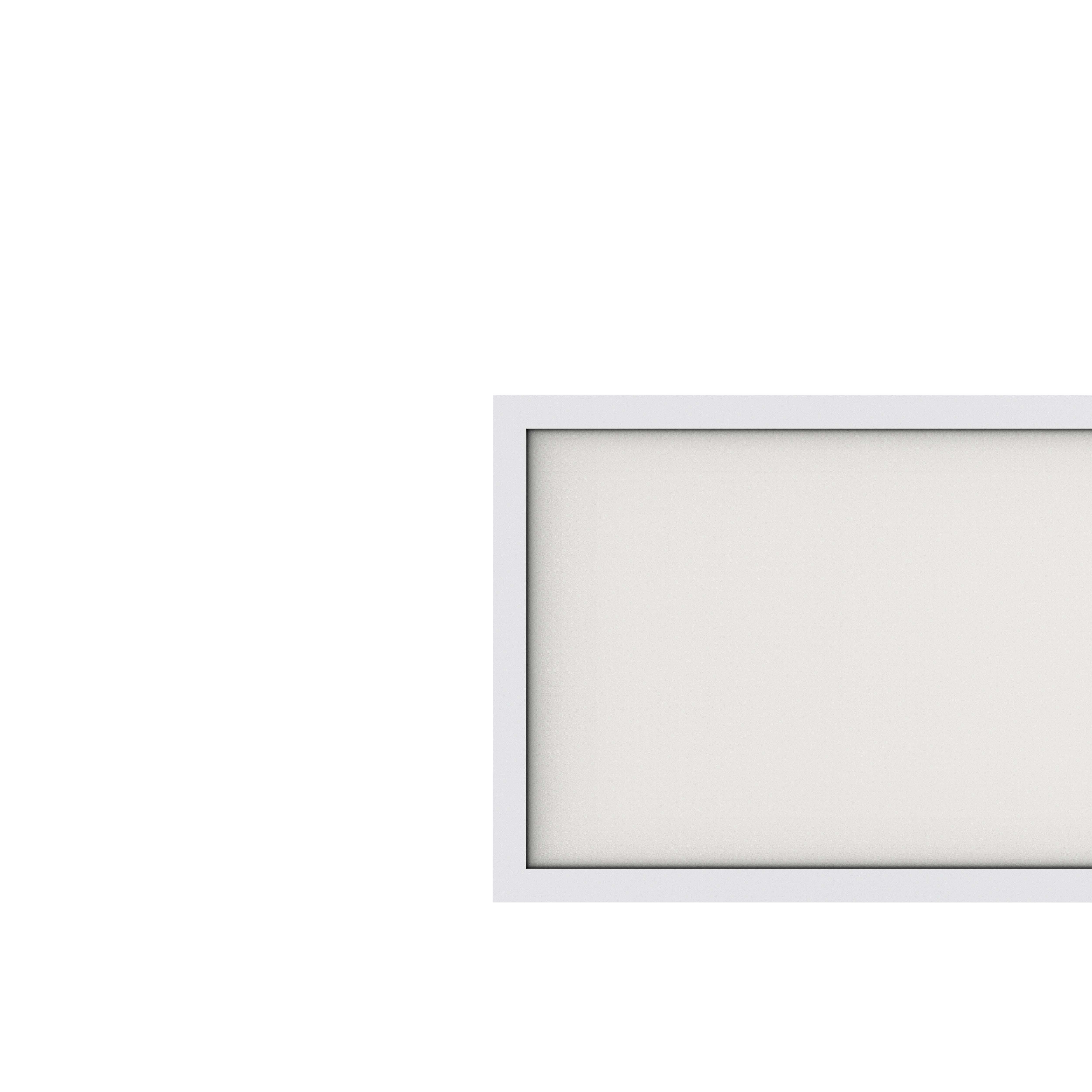 Jemison Matt White Aluminium effect Rectangular Neutral white LED Light panel (L)1195mm