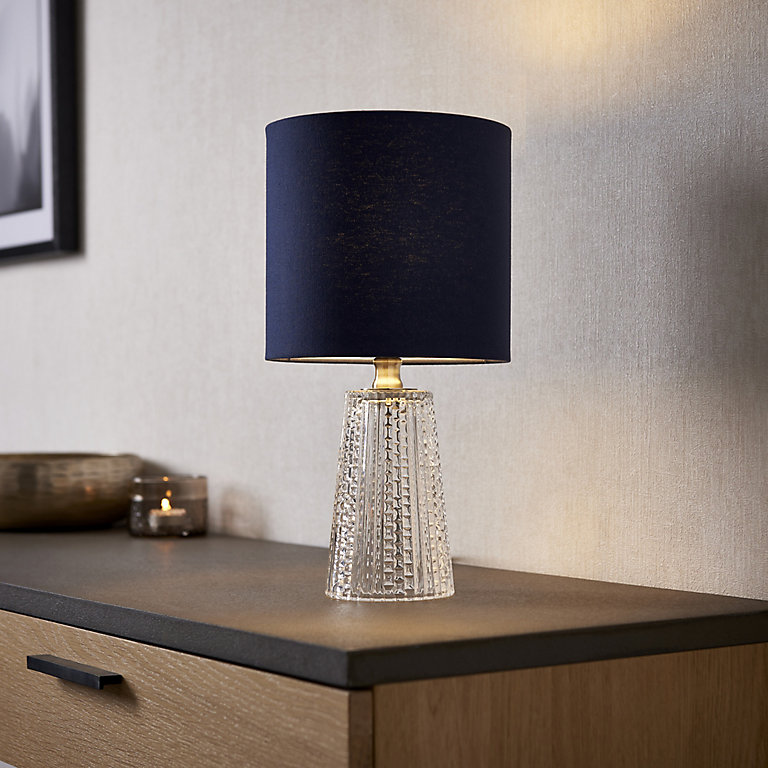 Jewel Decorative Clear Cone Table Lamp, Tall Cone Table Lamp Shade