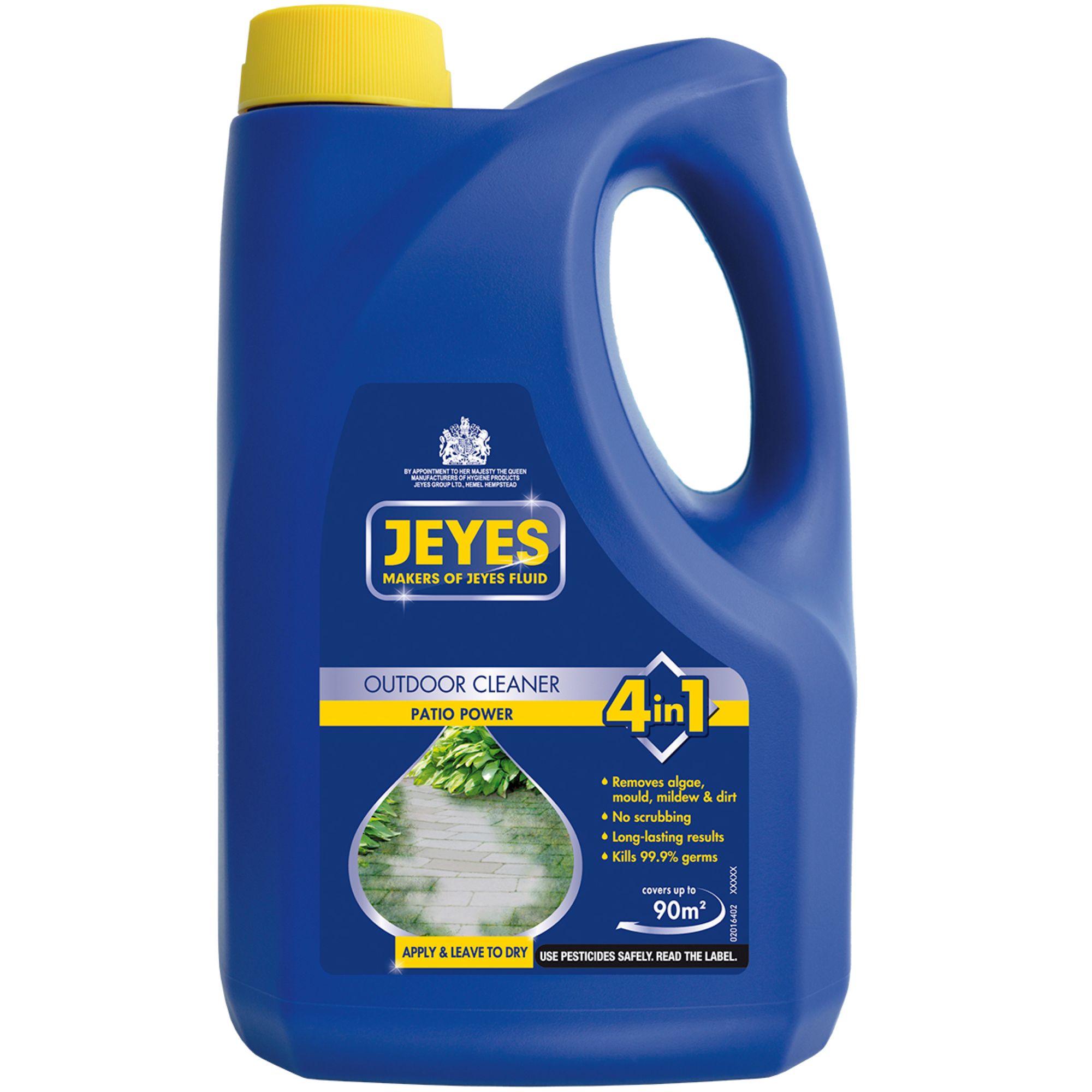 Jeyes 4 in 1 Outdoor cleaning, driveways, paths, decking, patio, outdoor furniture, outdoor drains, greenhouse, animal housing/equine & plant pots/tools Patio cleaner, 2L Bottle