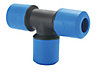 JG Speedfit Blue Push-fit Pipe tee (Dia)20mm x 20mm x 20mm