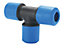 JG Speedfit Blue Push-fit Pipe tee (Dia)20mm x 20mm x 20mm