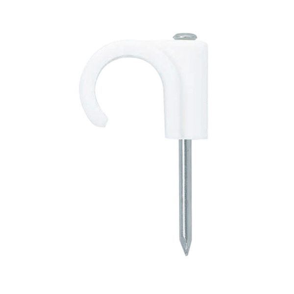 JG Speedfit White Metal & plastic Nail clip NPC10P (Dia)10mm, Pack of 20