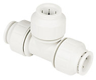JG Speedfit White Push-fit Equal Pipe tee (Dia)15mm x 15mm x 15mm, Pack of 5