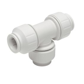 JG Speedfit White Push-fit Equal Pipe tee (Dia)22mm x 22mm x 22mm, Pack of 5
