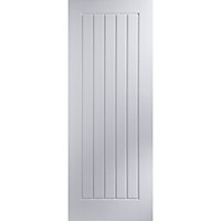 John Carr Cottage White Woodgrain effect Internal Door, (H)2040mm (W)726mm (T)40mm