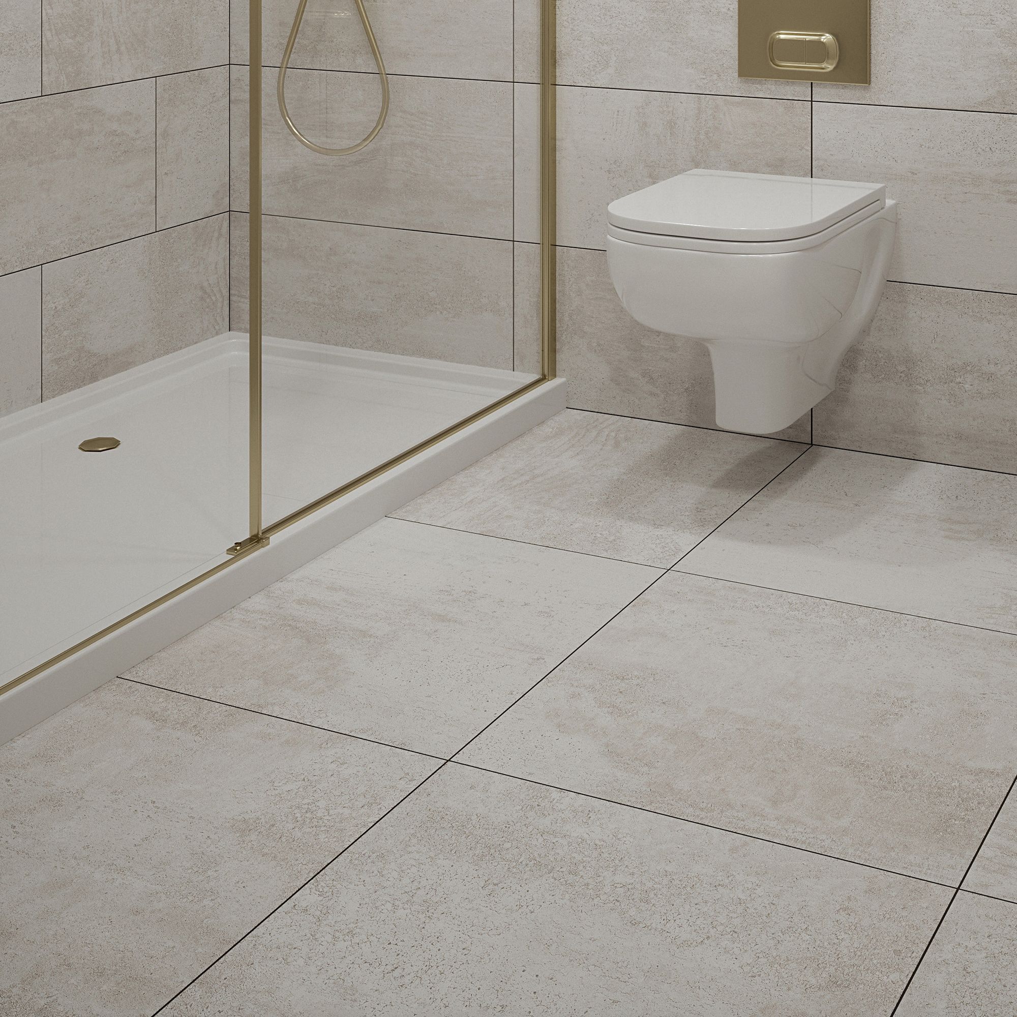 Johnson Tiles Ashlar Crafted Grey Matt Stone effect Textured Porcelain Indoor Wall & floor Tile, (L)600mm (W)600mm, 1.08m²