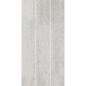 Johnson Tiles Ashlar Crafted Grey Matt Textured Stone effect Ceramic Indoor Wall Tile, Pack of 5, (L)600mm (W)300mm