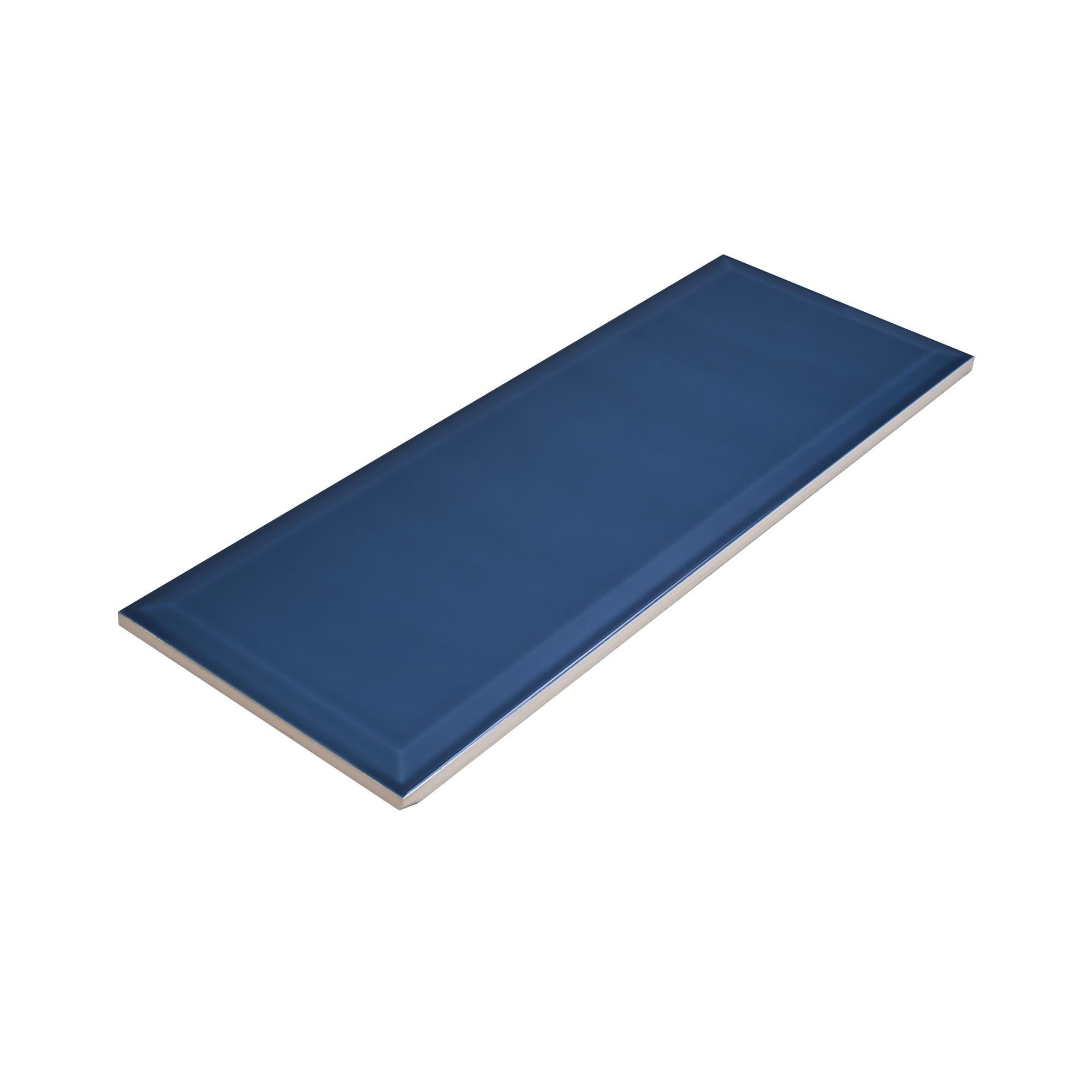 Johnson Tiles Bevel Azure Gloss Ceramic Indoor Wall Tile Sample