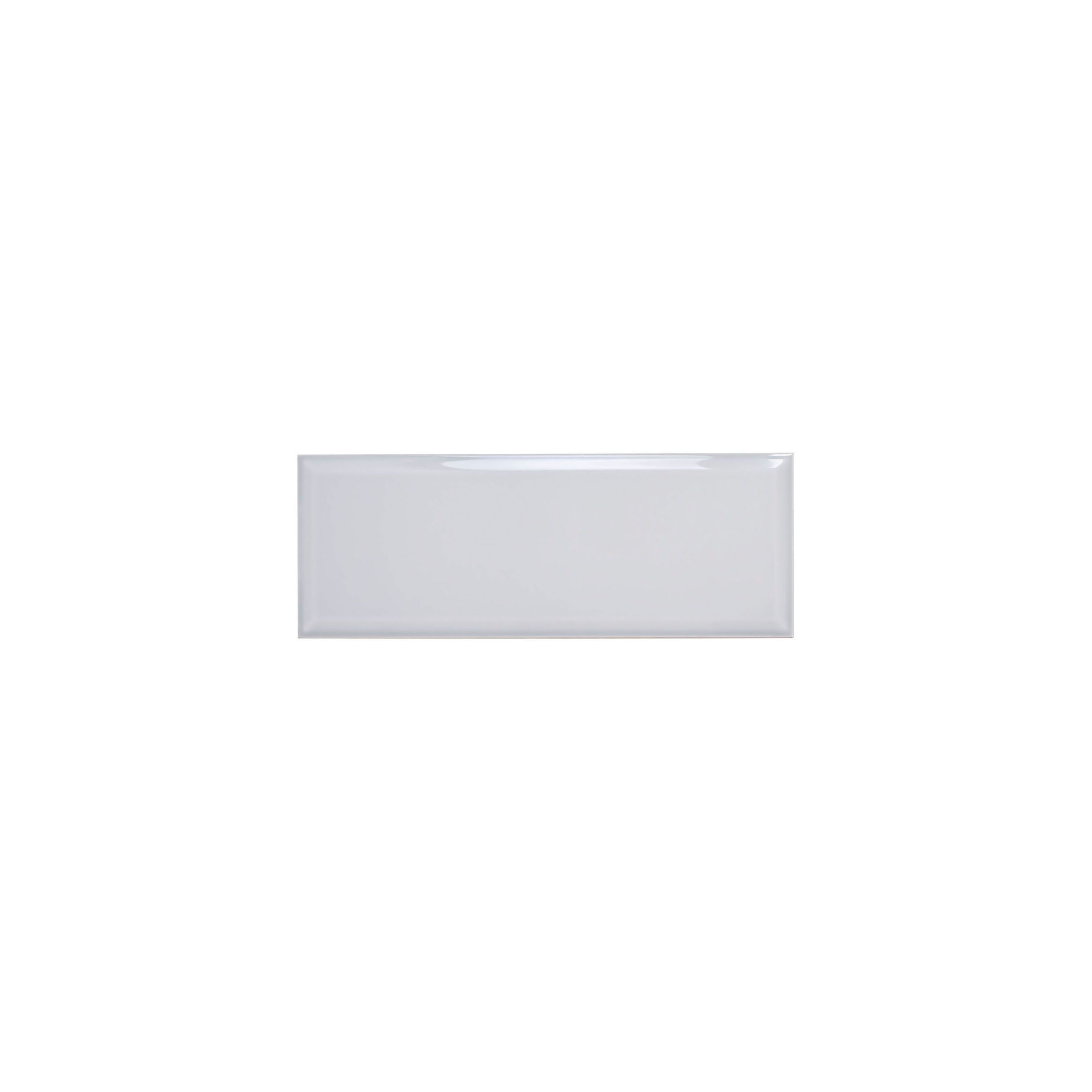 Johnson Tiles Bevel Dove Grey Gloss Ceramic Indoor Wall Tile, Pack of 17, (L)400mm (W)150mm